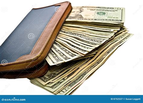 Cash/Money and a Wallet. stock image. Image of america - 8752537