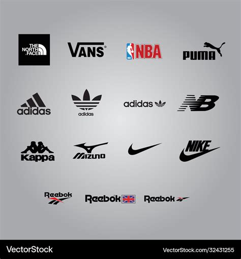 Sport brand logos Royalty Free Vector Image - VectorStock