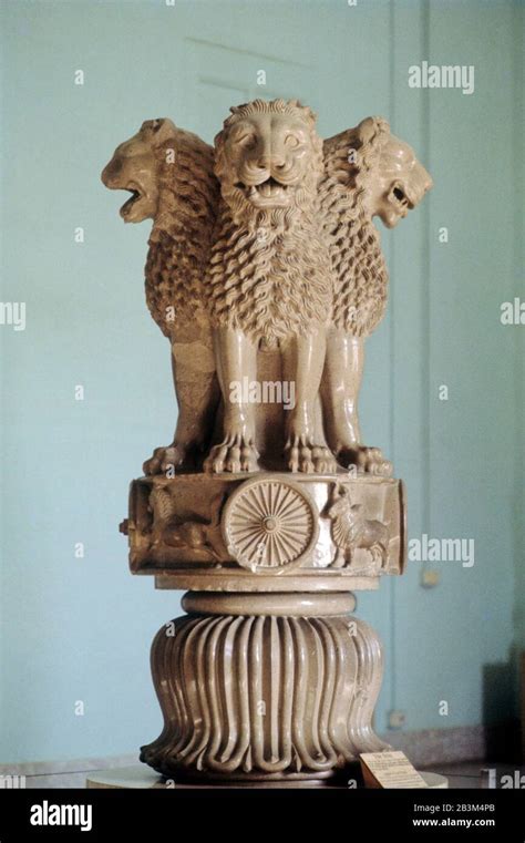 Ashokan Pillar, Ashoka Pillar, Asoka Column, Lion Capital of Ashoka, four Asiatic lions, Sarnath ...