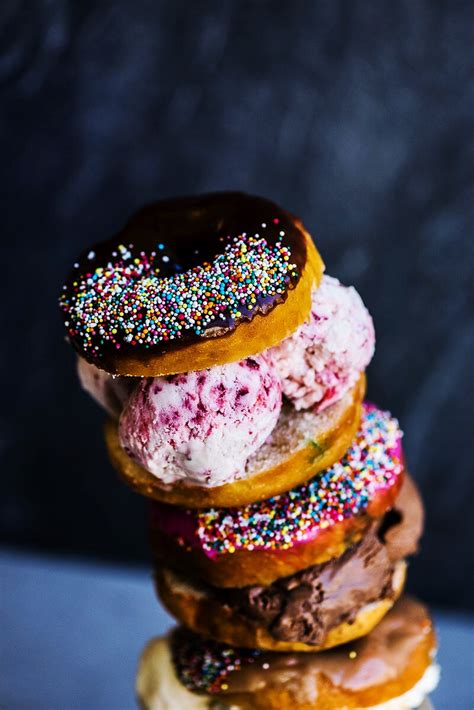 Doughnut Ice Cream Sandwiches - Hein van Tonder - Food Photographer & Stylist