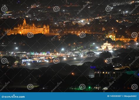 Mysore palace night view stock image. Image of mysore - 145530307