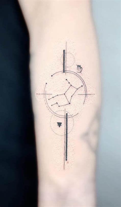 Unleash Your Inner Zodiac with a Stunning Virgo Sign Constellation Tattoo - Click Here to Discover!