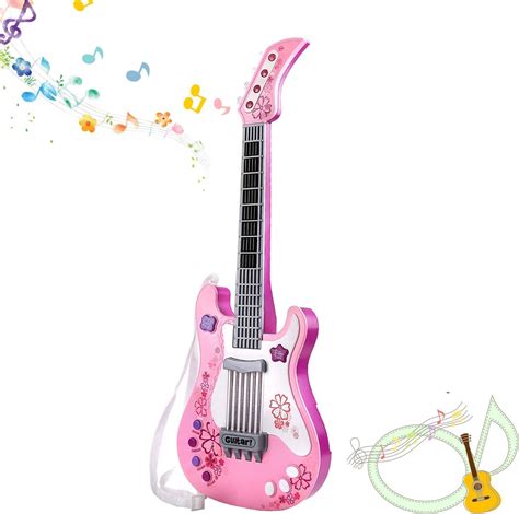 Kids Guitar for Girls Boys Kids Toy Guitar Pink Guitar Musical ...