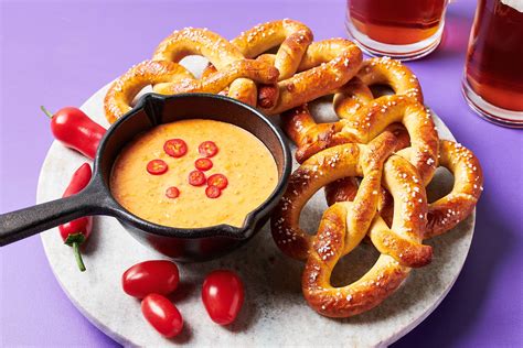 Oktoberfest Pretzels With Spicy Tomato Beer Cheese - SUNSET Grown. All rights reserved.