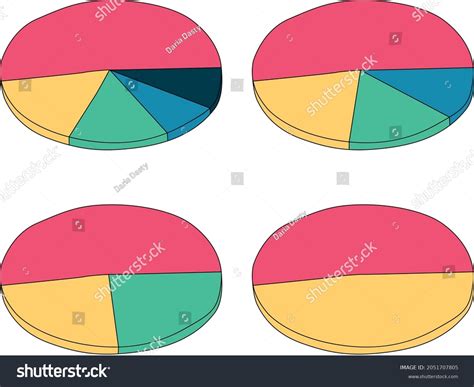 Pie Chart Cartoon Style Vector Diagrams Stock Vector (Royalty Free) 2051707805 | Shutterstock