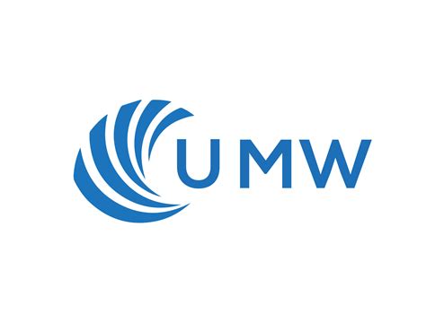 UMW letter logo design on white background. UMW creative circle letter logo concept. UMW letter ...