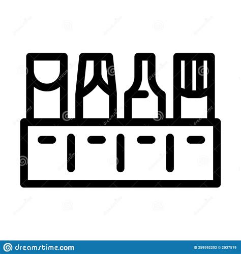 Drill Bit Holder Line Icon Vector Illustration Stock Vector ...