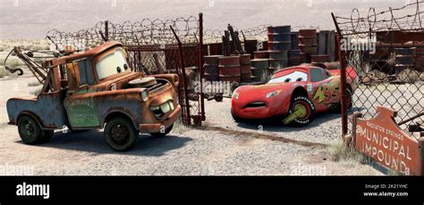 MATER THE TOW TRUCK, LIGHTNING MCQUEEN, CARS, 2006 Stock Photo - Alamy