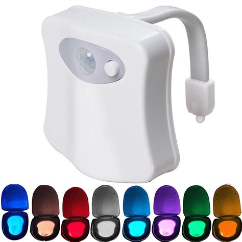 16-Colors Motion Sensor Light, LED Toilet Night Light, Motion Activated ...