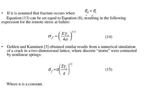 Fracture mechanics