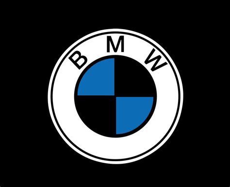 BMW Brand Logo Car Symbol Design Germany Automobile Vector Illustration With Black Background ...