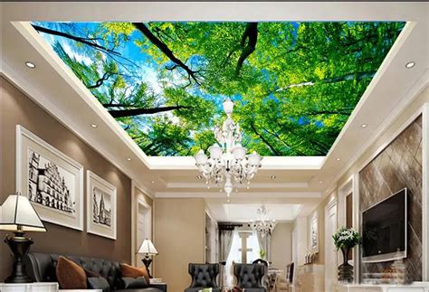 Aliexpress.com : Buy ceilings customize 3d ceiling murals wallpaper Dream Forest photo wall ...