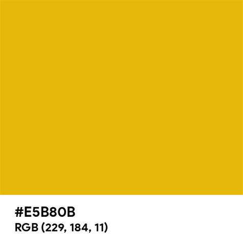 Pure Gold color hex code is #E5B80B