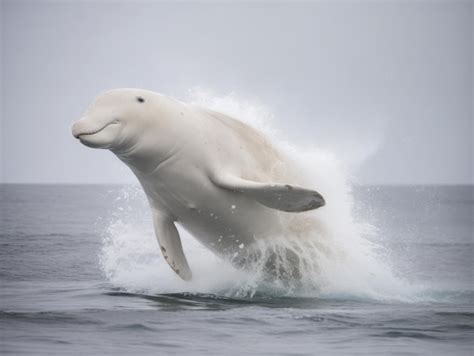 Premium AI Image | Beluga Whale in the arctic habitat