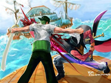 RORONOA ZORO VS MIHAWK | Arte de anime, Anime, Arte