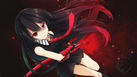 Black hair female anime character, Akame ga Kill!, black clothing, Akame HD wallpaper ...