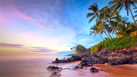 nature, clouds, sunset, water, Hanauma Bay, Hawaii HD Wallpaper