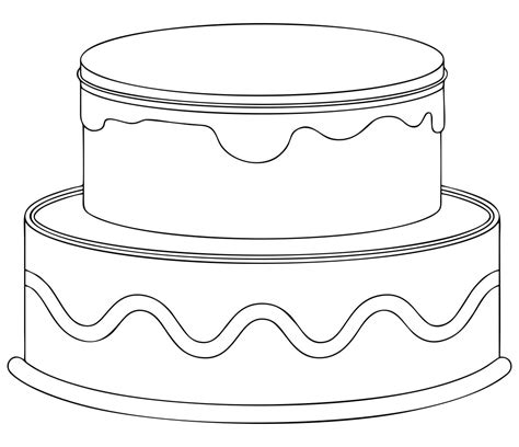 Blank Pages Wedding Cake Coloring Pages