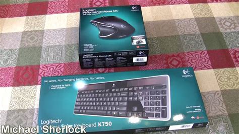 Logitech Solar Keyboard/Performance Mouse MX Unboxing - YouTube