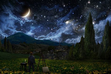 Famous Night Sky Painting at PaintingValley.com | Explore collection of ...