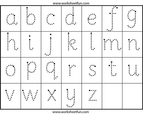 Dotted Alphabets For Writing Practice