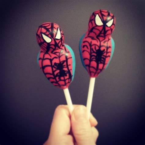 Spider-Man cake pops - delish! cake pops