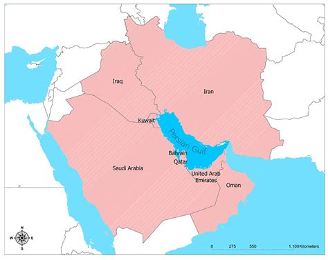 Persian Gulf/Countries, Gulf Cooperation Council, Gulf War | Mappr