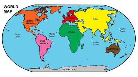 Printable Labeled World Map - Printable Maps