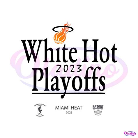 Nike Miami Heat White Hot 2023 NBA Playoffs SVG Cutting Files