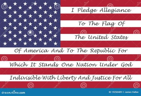 American Flag With The Pledge Of Allegiance Royalty Free Stock Images - Image: 19250489