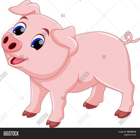 Cute Pig Cartoon Vector & Photo (Free Trial) | Bigstock