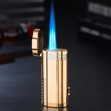 Cigar Cigarette Lighter Strong Windproof Three Fires Torch Lighter With Cigar Cutter - Buy Cigar ...