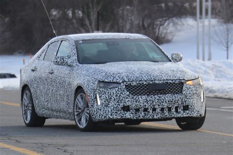 Cadillac CT4 Premium Luxury Spied With Production Grille, Lights