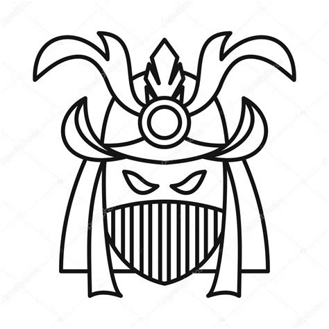 Samurai Mask Drawing at GetDrawings | Free download