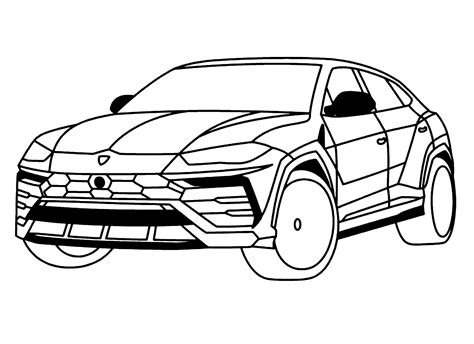 Lamborghini Urus Car coloring page - Download, Print or Color Online for Free