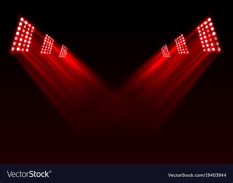 Red stage lights background Royalty Free Vector Image