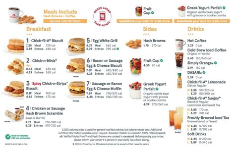 Chick-Fil-A Menu With Prices - Open Hours