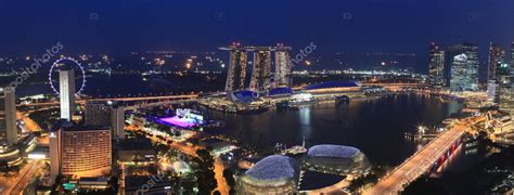 Singapore Harbor View At Night – Stock Editorial Photo © gusdianto #6453025