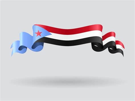 Southern Yemen flag wavy ribbon background | Yemen flag, Flag, Country flags