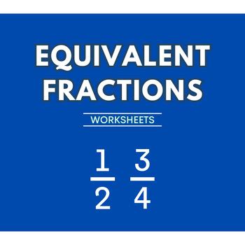 Equivalent fractions worksheet with answers calculations | TPT