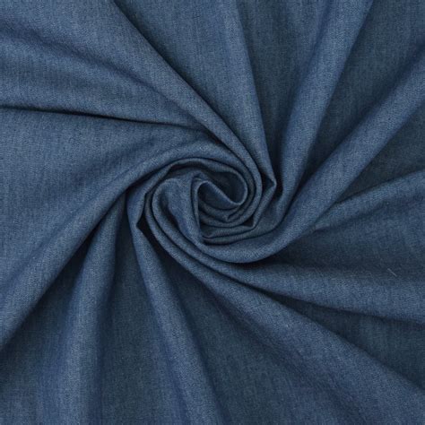 Denim fabric lightweight Plain, blue | Fabrics Hemmers