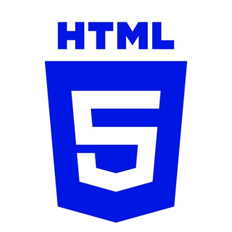 Blue HTML icon (png logo symbol)