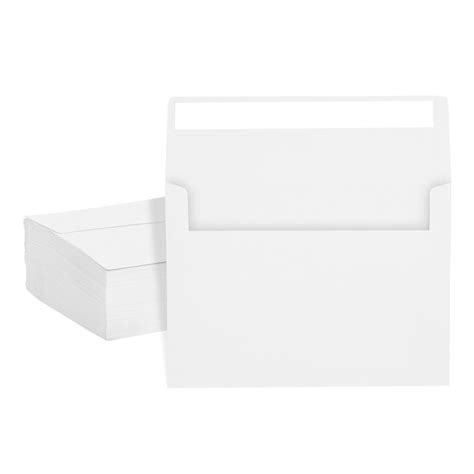 200-Pack 5x7-Inch White Envelopes with Square Flap and Peel and Press Closure for For Birthday ...