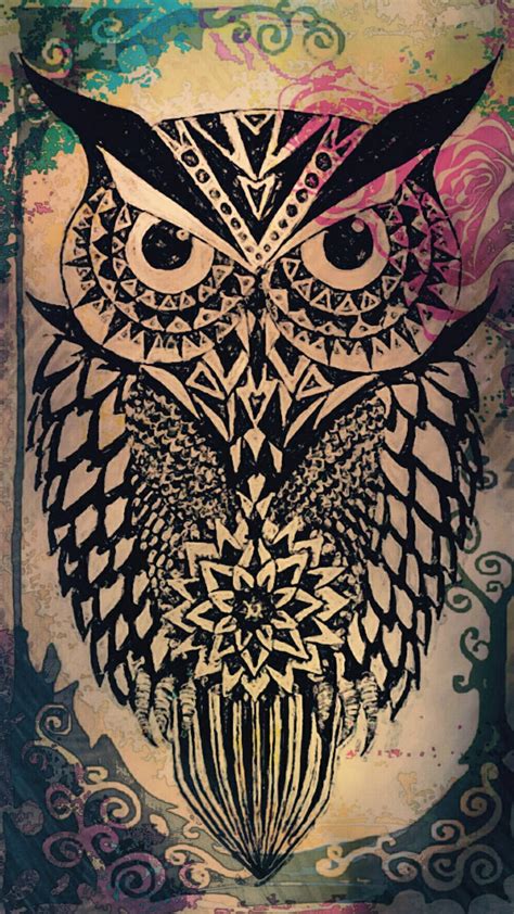 Download Aesthetic Boho Owl Wallpaper | Wallpapers.com