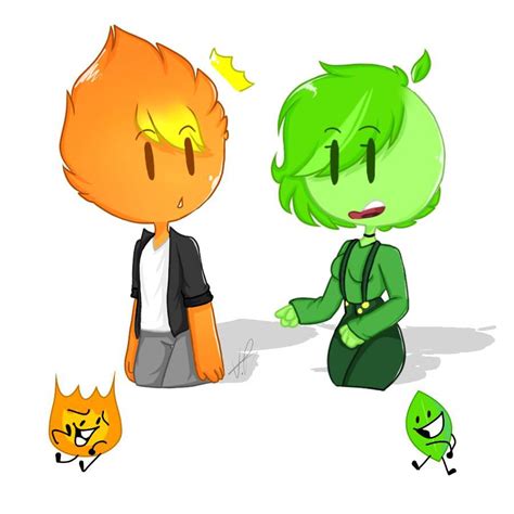 Firey And Leafy {Humans} | BFDI💖 Amino