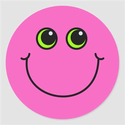 Happy Pink Emoji Face Classic Round Sticker | Zazzle | Emoji happy face, Emoji love, Emoji