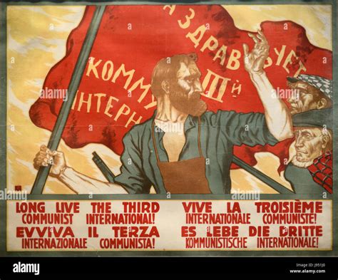 Vintage Russian Communist Propaganda Poster Stock Photo - Alamy