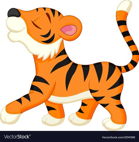 Cute tiger cartoon vector by tigatelu - Image #2194560 - VectorStock