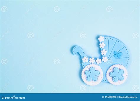 It`s a Boy Blue Card. Newborn Background. Baby Shower Invitation. Birth Announcement. Flat Lay ...