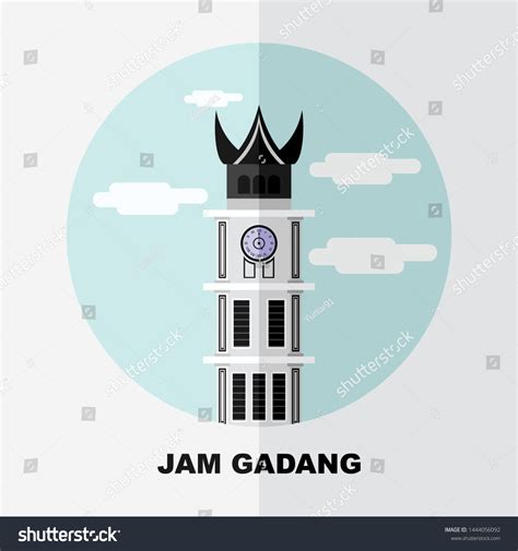 Jam Gadang Minangkabau Big Clock Bukittinggi: เวกเตอร์สต็อก (ปลอดค่าลิขสิทธิ์) 1444056092